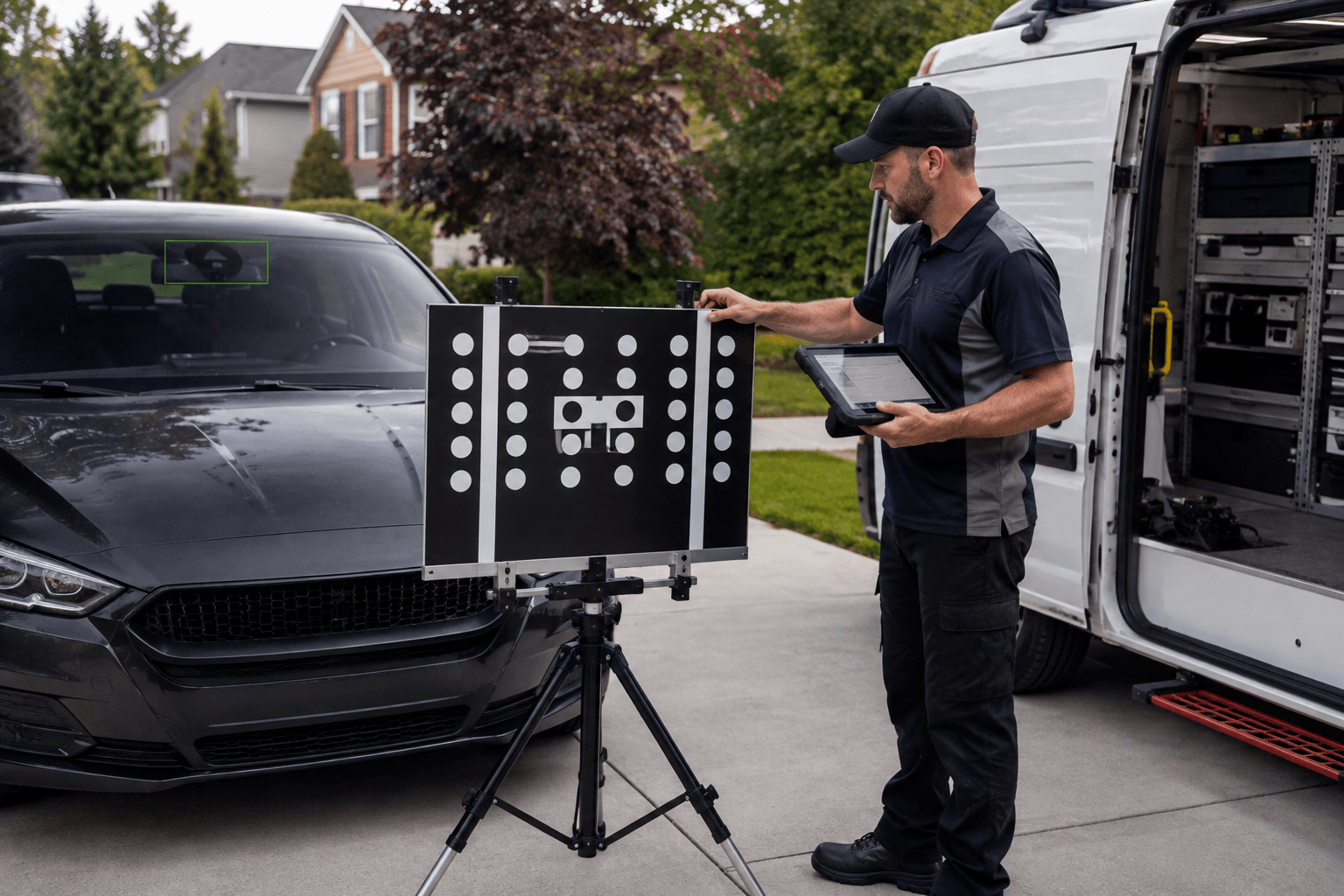 Vehicle Calibration in a Suburban Driveway